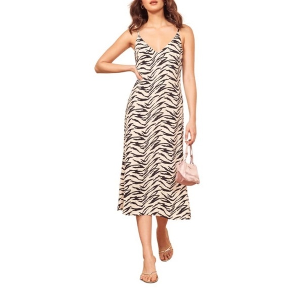 reformation zebra dress